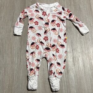 Moon Fruit Adorable Pink and White Kids Footie